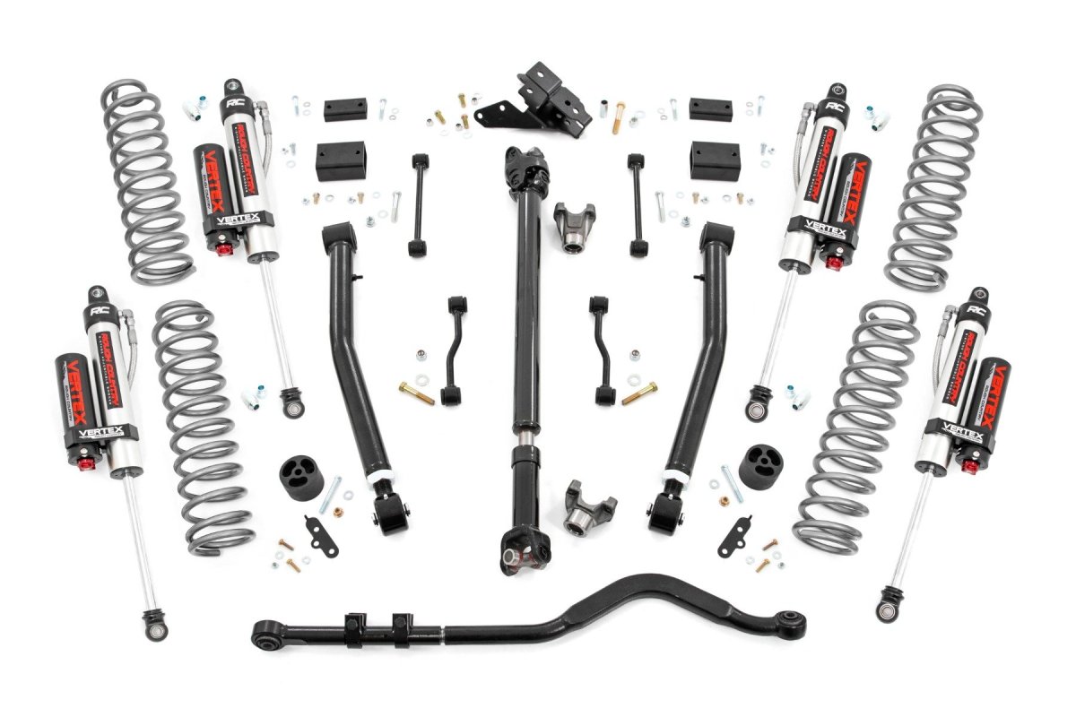 Jeep Wrangler Suspension Lift Kit - Rough Country - 3.5 Inch Lift Kit | Adj LCA | Vertex - '24-'25